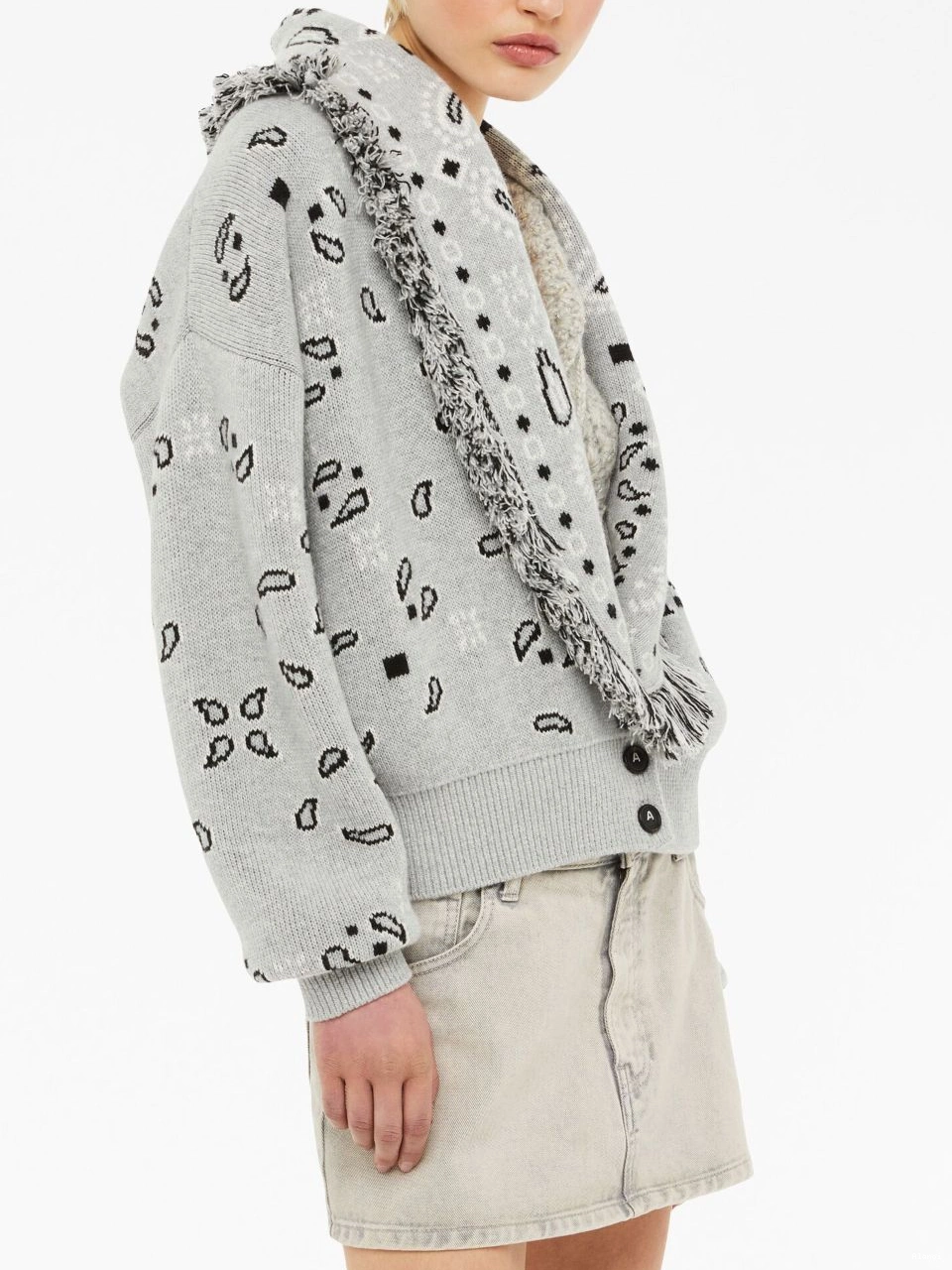Affordable Alanui cardi-bomber Women fringed Jacquard Bandana 0706